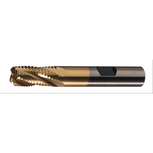 1/2″ × 1/2″ × 2″ × 4″ RHS / RHC HSS-E (PM) Powder Metal Course Profile Roughing End Mill - MF SE NCC - TiN