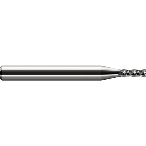 Miniature End Mills - Stub & Standard - 0.0210″ Cutter Diameter × 0.0630″ Length of Cut Carbide Square End Mill, 4 Flutes