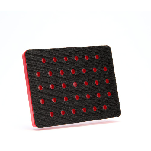 3M Hookit Clean Sanding Pad 20435 3″ × 4″ × 1/2″ 33 Holes Red Foam