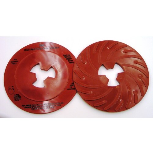 3M Disc Pad Face Plate Ribbed 80514 7″ Extra Hard Red