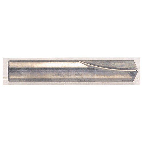 31/64″ Dia. × 31/64″ Shank × 1″ Flute Length × 3″ OAL, 3XD, 135°, Uncoated, 2 Flute, External Coolant, Round Solid Carbide Drill