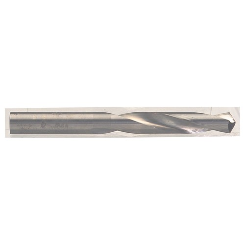 #44 Dia. × 0.086″ Shank × 1″ Flute Length × 2″ OAL, 5XD, 118°, Uncoated, 2 Flute, External Coolant, Round Solid Carbide Drill